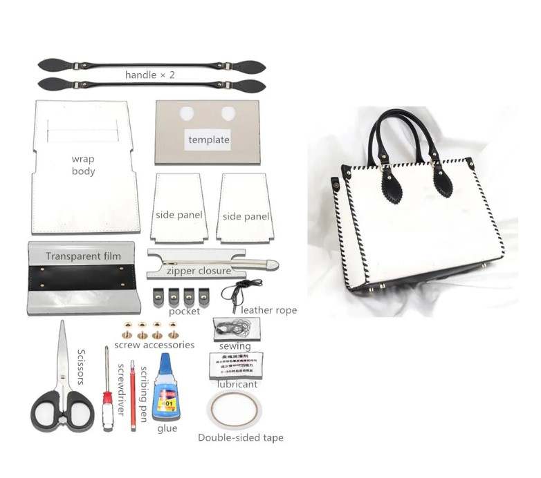 Toteluxe - DIY Large Leather Tote Bag Kit - Create your own tote bag